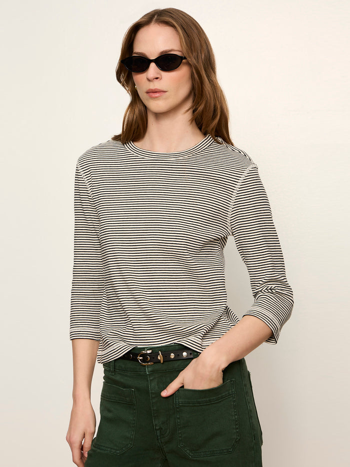 3/4 Mode Tee Chalk French Stripe