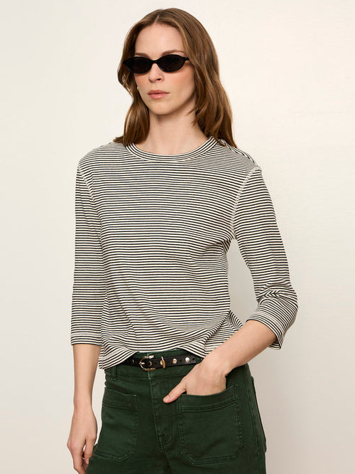 3/4 Mode Tee Chalk French Stripe