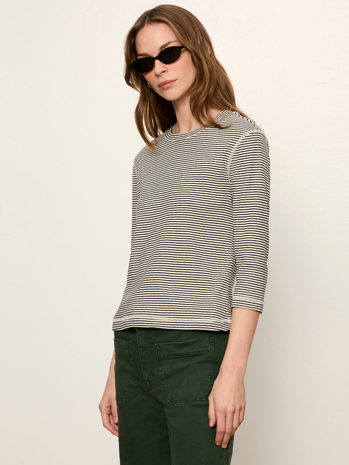 3/4 Mode Tee Chalk French Stripe