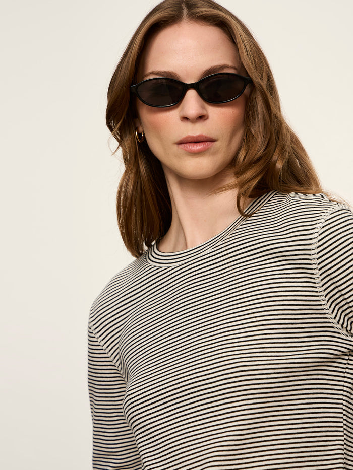 3/4 Mode Tee Chalk French Stripe