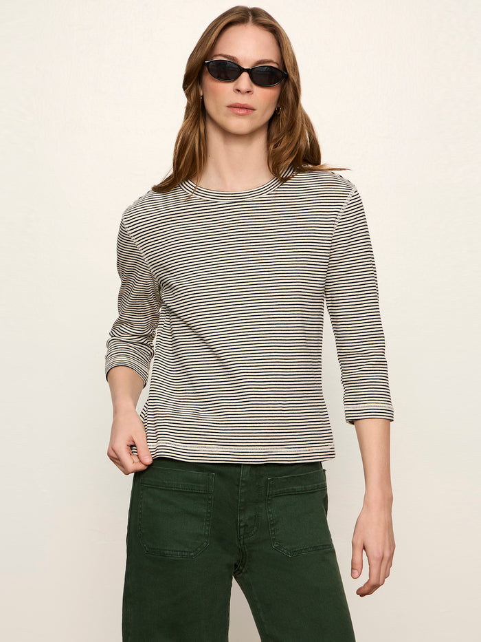 3/4 Mode Tee Chalk French Stripe
