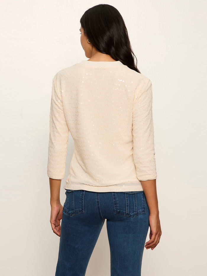 3/4 Sequin Mode Tee Bone
