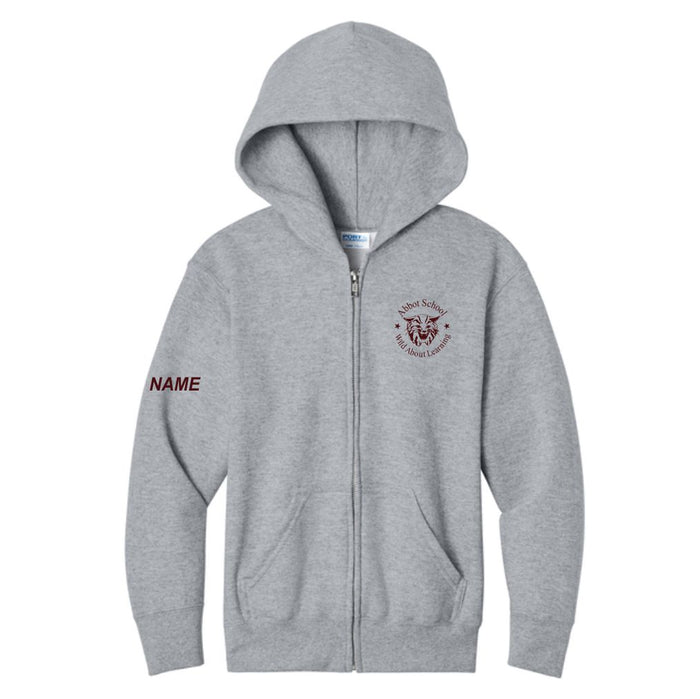 Abbot Youth Full Zip Hoodie Personalized