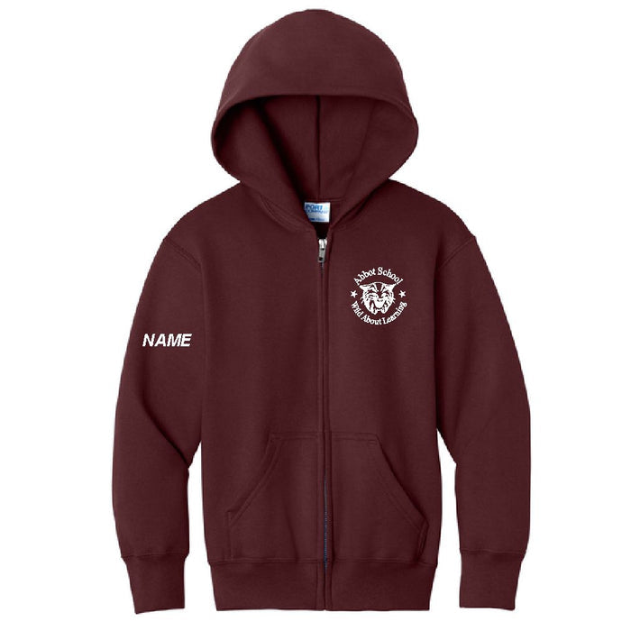 Abbot Youth Full Zip Hoodie Personalized
