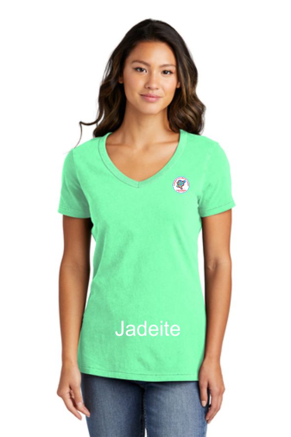 AGLCA Ladies Beach Wash® Garment-Dyed V-Neck Tee