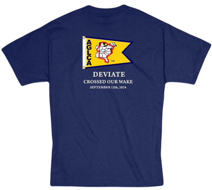 AGLCA PERSONALIZED Crossed Our Wake T-Shirts (Burgee Logo)