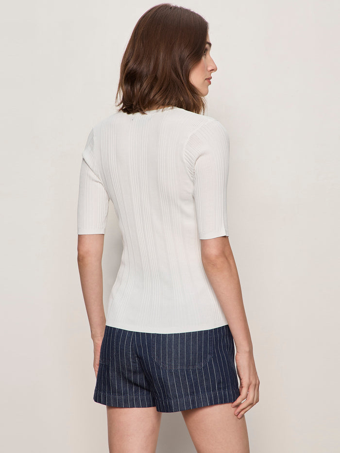 Air Of Ease Half Sleeve Tee Chalk