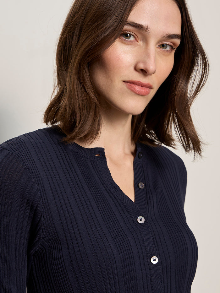 Air Of Ease Half Sleeve Tee Navy Blazer