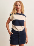 All Day Ruched Tee Navy Blazer/Dark Opal Rugby