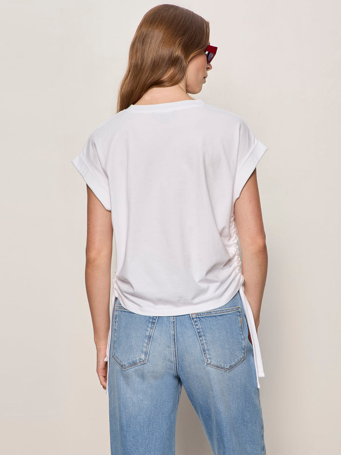 All Day Ruched Tee White