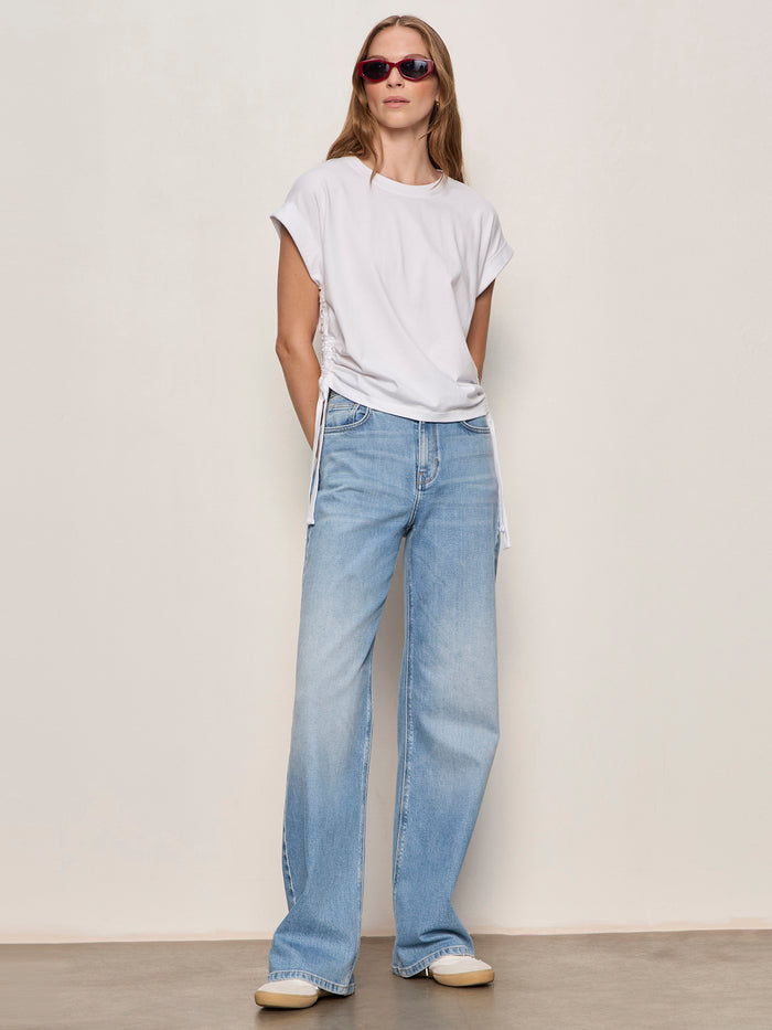 All Day Ruched Tee White