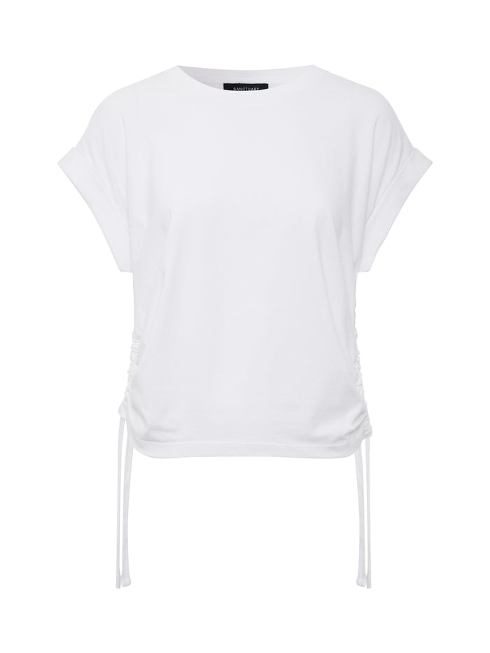All Day Ruched Tee White