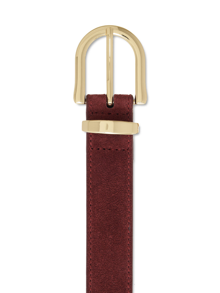 All Day Suede Belt Scarlet