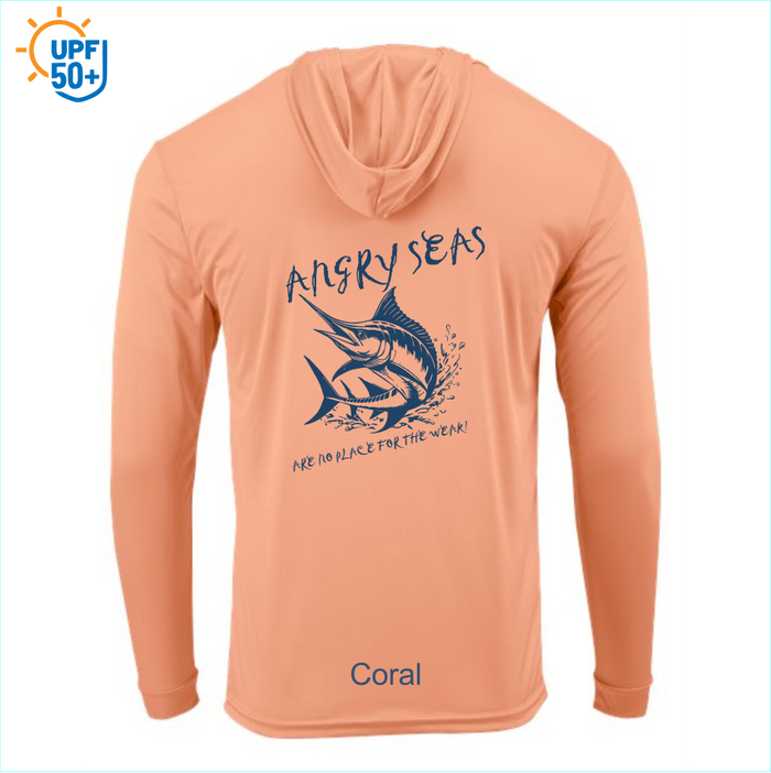 Angry Seas Unisex Bahama Performance Hooded Long Sleeve T-Shirt - 220
