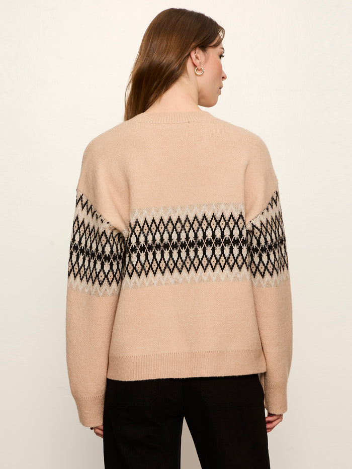Argyle Crew Pullover Hazelnut Argyle