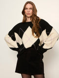Argyle Crew Sweater Purple Smoke Argyle