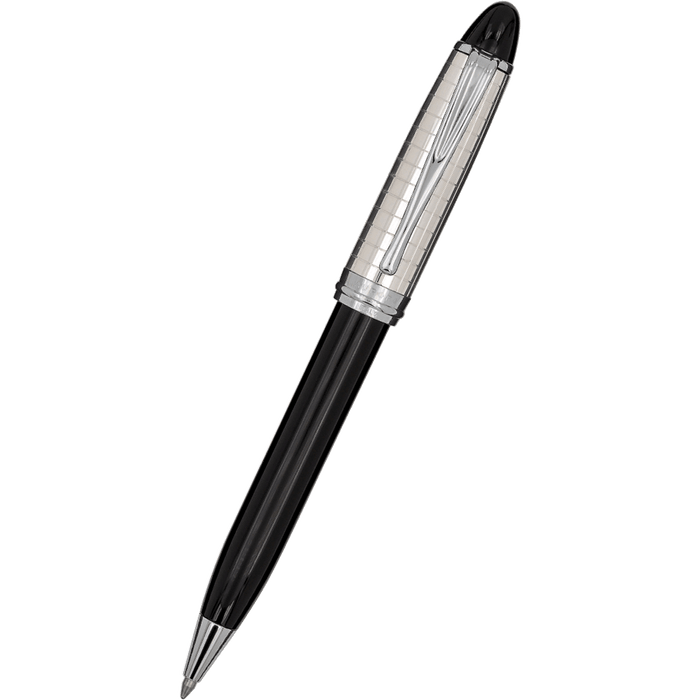 Aurora Ipsilon Ballpoint Pen - Black (Quadra Pattern) - Pen Boutique Ltd