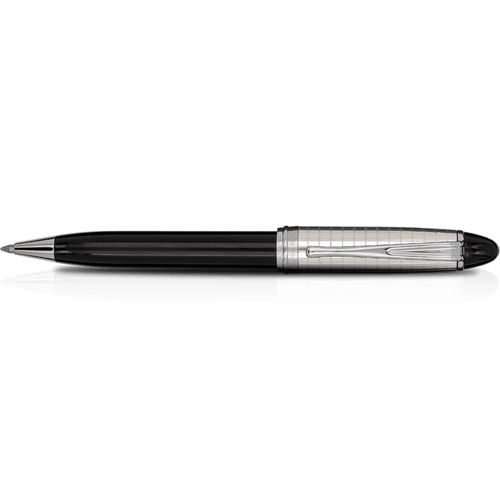 Aurora Ipsilon Ballpoint Pen - Black (Quadra Pattern) - Pen Boutique Ltd