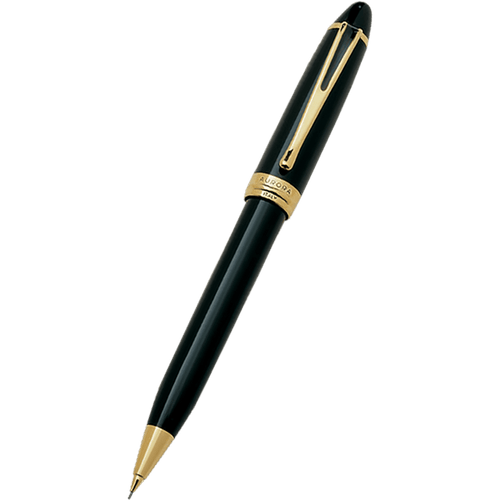 Aurora Ipsilon Deluxe Mechanical Pencil - Black - Gold Trim - Pen Boutique Ltd