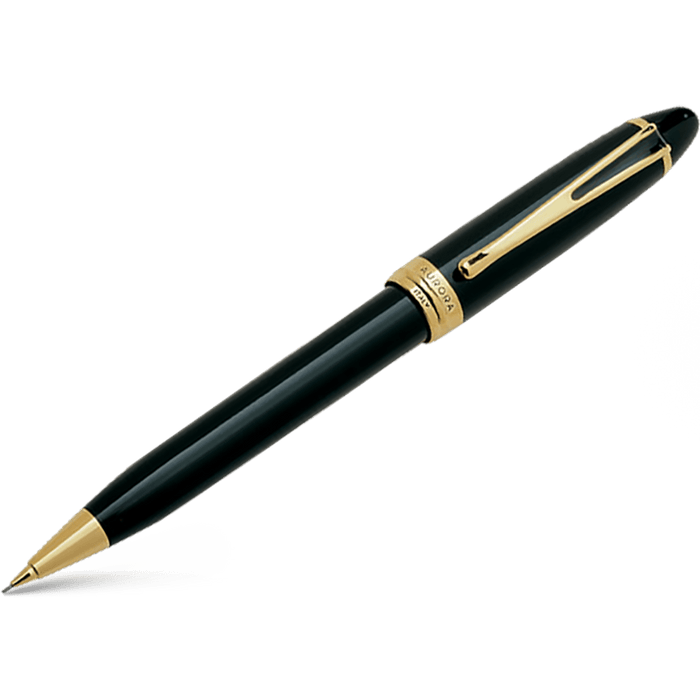 Aurora Ipsilon Deluxe Mechanical Pencil - Black - Gold Trim - Pen Boutique Ltd