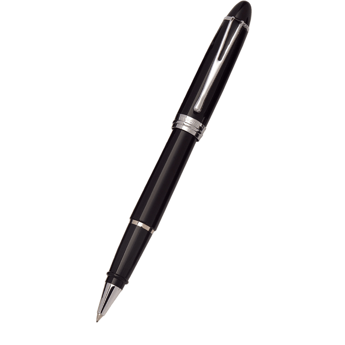 Aurora Ipsilon Deluxe Rollerball Pen - Black - Chrome Trim - Pen Boutique Ltd