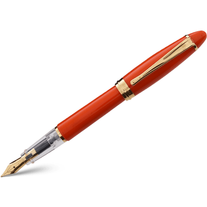 Aurora Ipsilon Demo Colors Fountain Pen - Enthusiastic Orange PLUS matching Orange color ink bottle - Pen Boutique Ltd