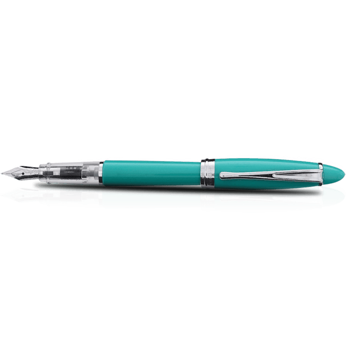 Aurora Ipsilon Demo Colors Fountain Pen - Intuitive Light Green PLUS matching Teal color ink bottle - Pen Boutique Ltd