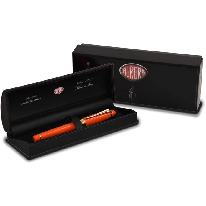 Aurora Ipsilon Fountain Pen - Seasons - Autumn Orange - Yellow Gold Trim - Pen Boutique Ltd