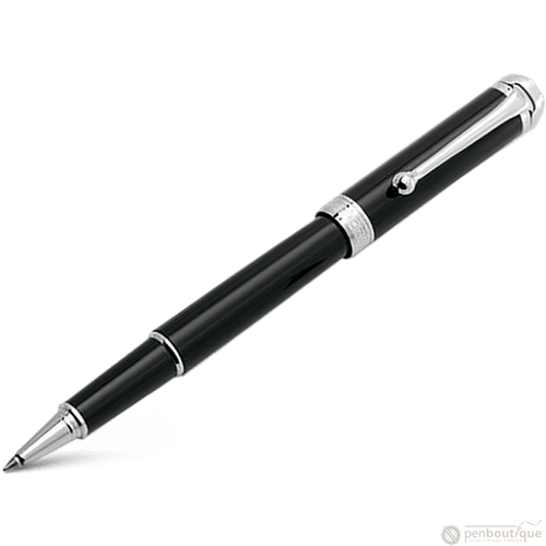 Aurora Talentum Finesse Rollerball Pen - Black - Chrome Trim - Pen Boutique Ltd