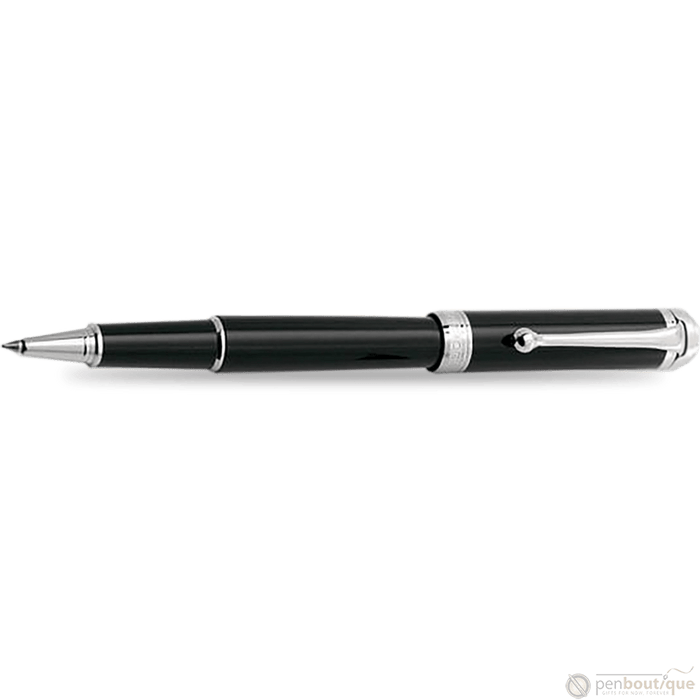 Aurora Talentum Finesse Rollerball Pen - Black - Chrome Trim - Pen Boutique Ltd