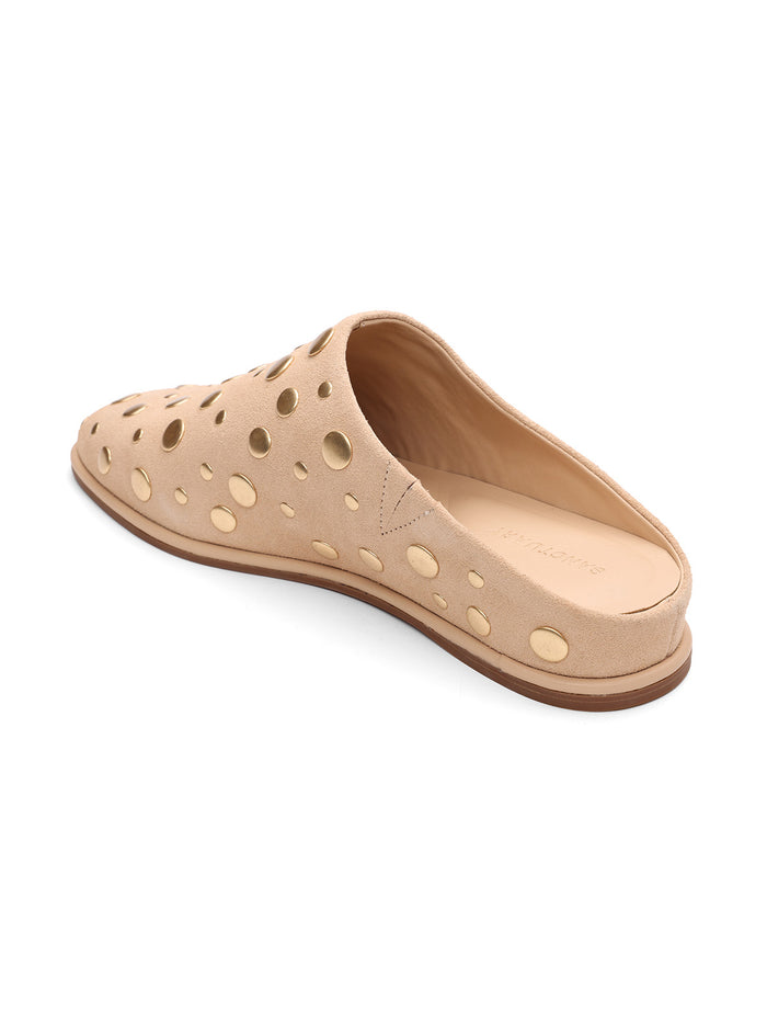 Bari Studs Mule Toasted Almond