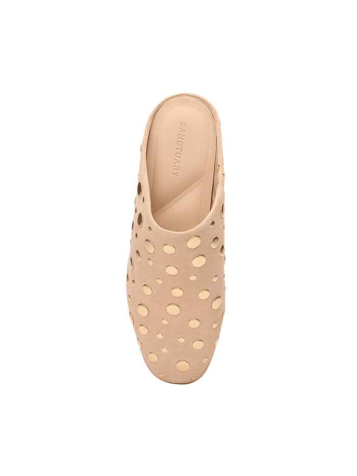 Bari Studs Mule Toasted Almond