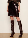 Best Paillette Skirt Bordeaux
