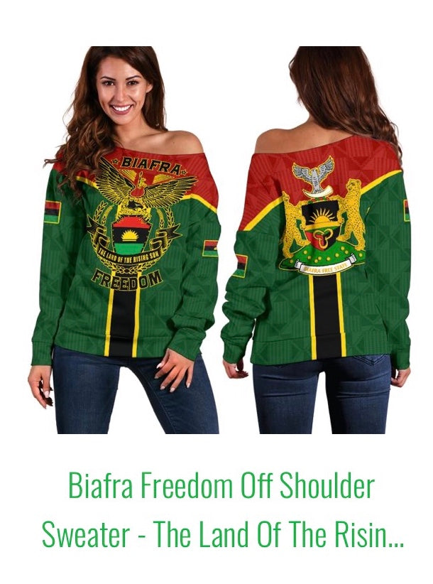 Biafra freedom women off shoulder