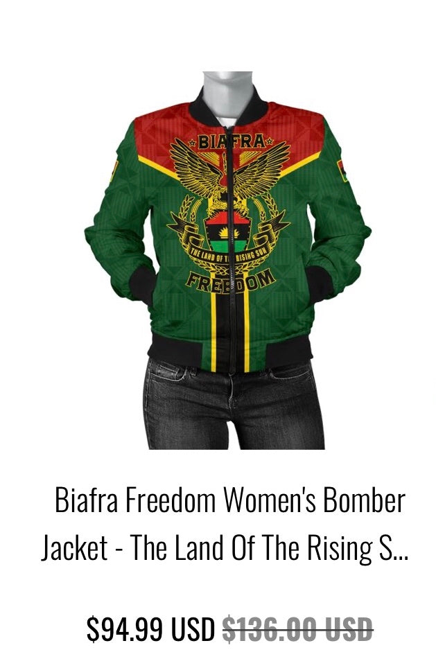 Biafra freedom women off shoulder