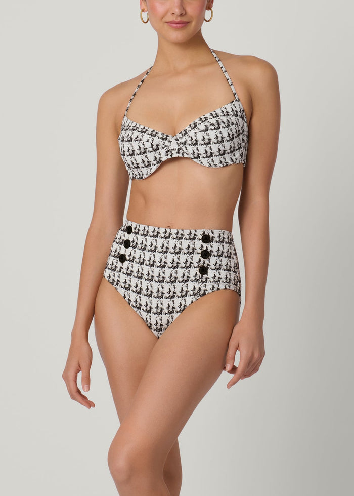Black and White High Waist Bottom