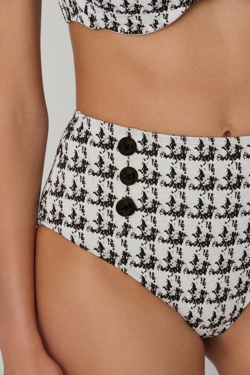 Black and White High Waist Bottom