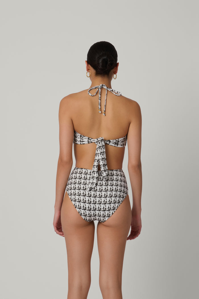 Black and White High Waist Bottom