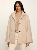 Bundled Wool Coat Bone