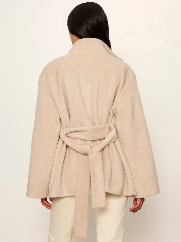Bundled Wool Coat Bone