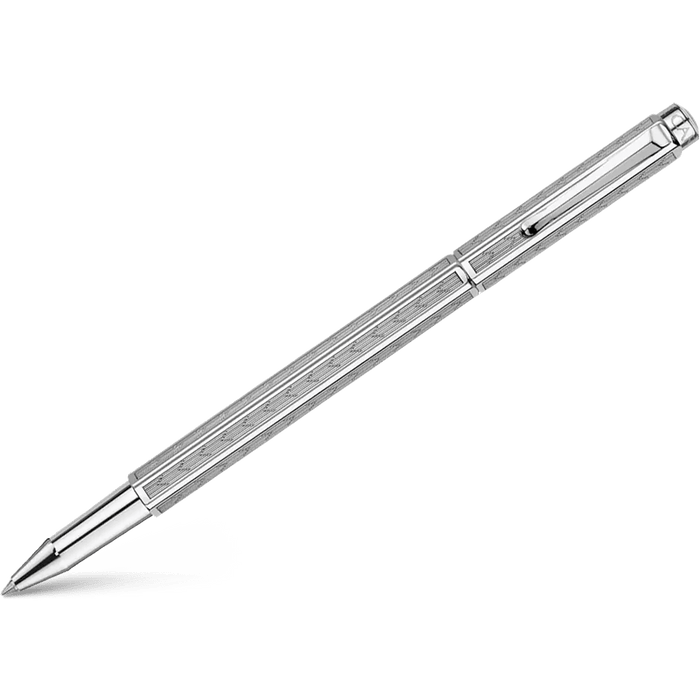 Caran d Ache Ecridor Rollerball Pen - Chevron - Rhodium Trim - Pen Boutique Ltd