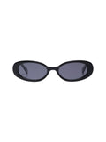 Carolyn Oval Sunglasses in Black