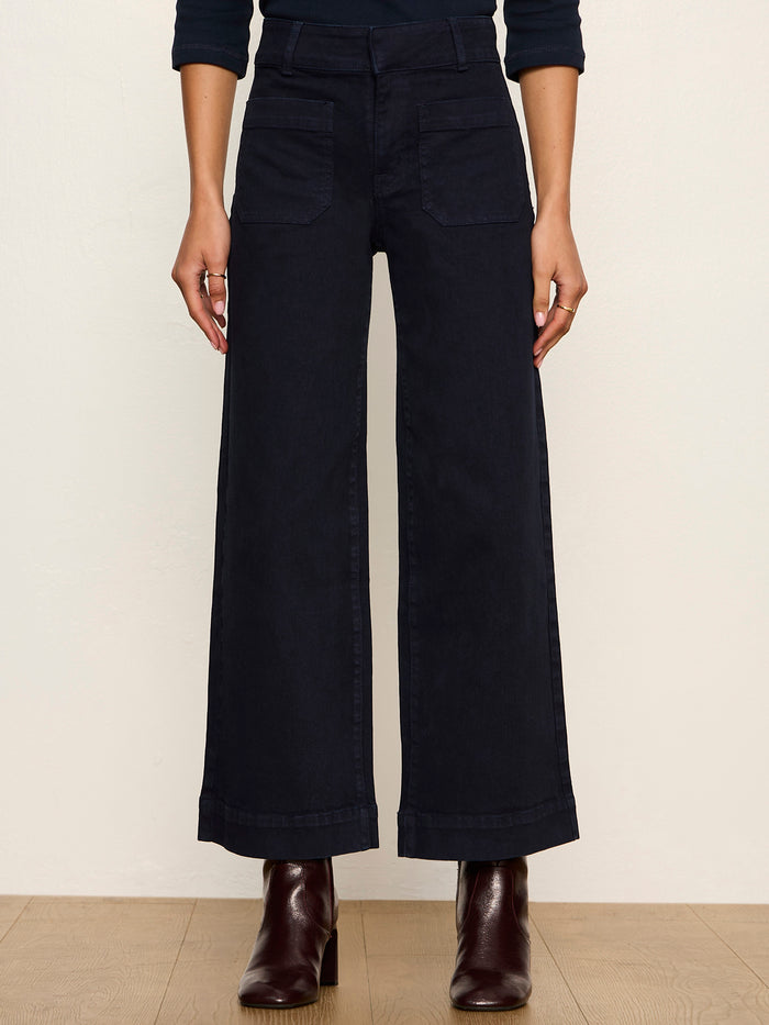 Chelsea Wide Leg Jean Navy Blazer