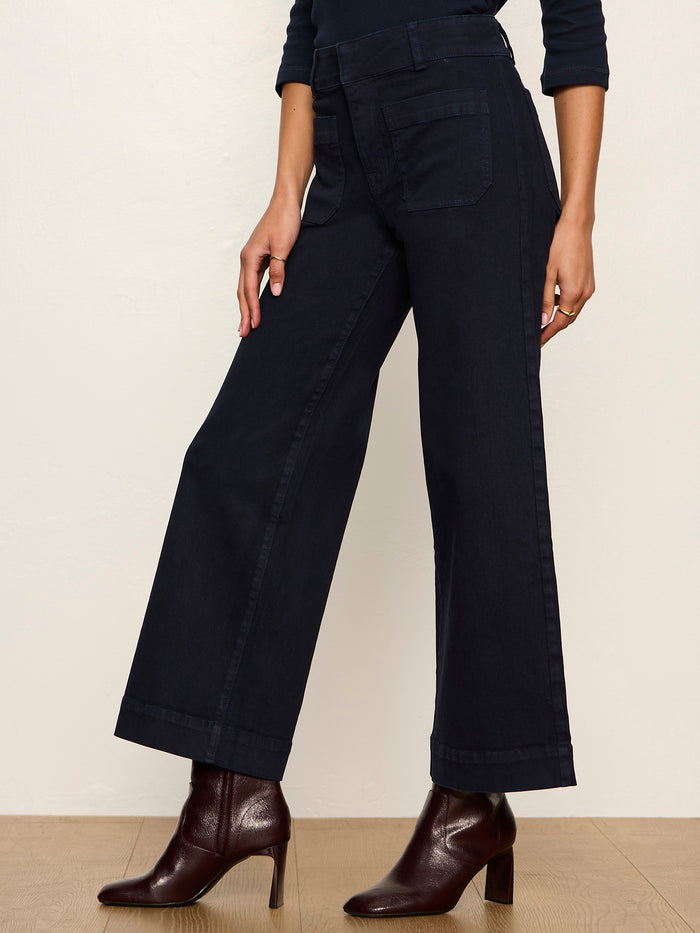 Chelsea Wide Leg Jean Navy Blazer