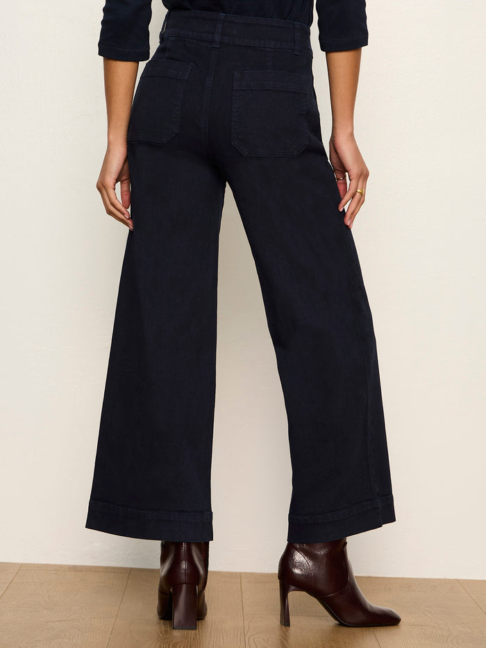 Chelsea Wide Leg Jean Navy Blazer