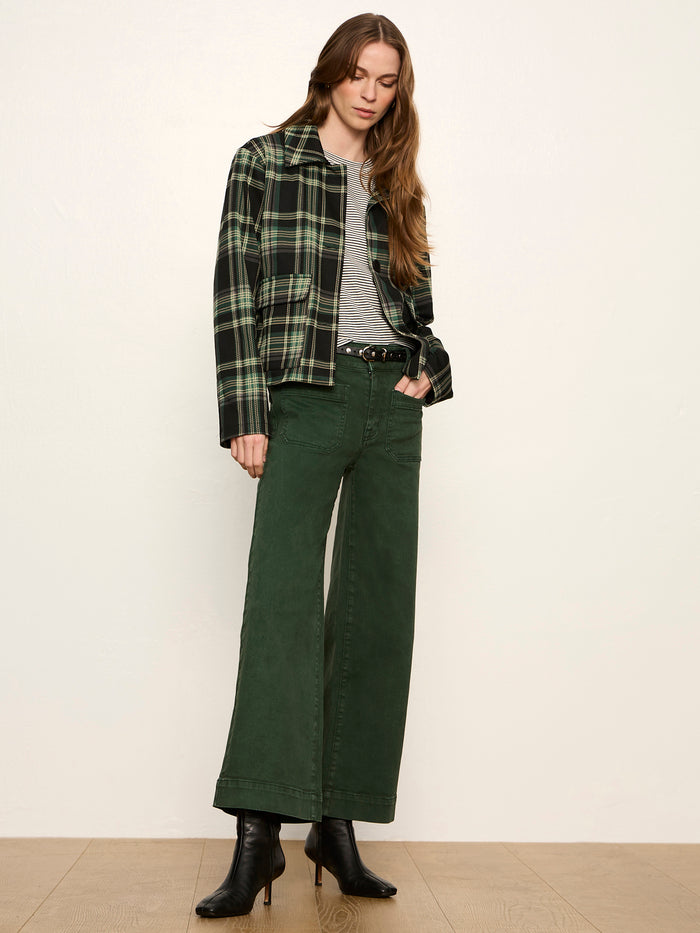 Chelsea Wide Leg Jean Washed Forest