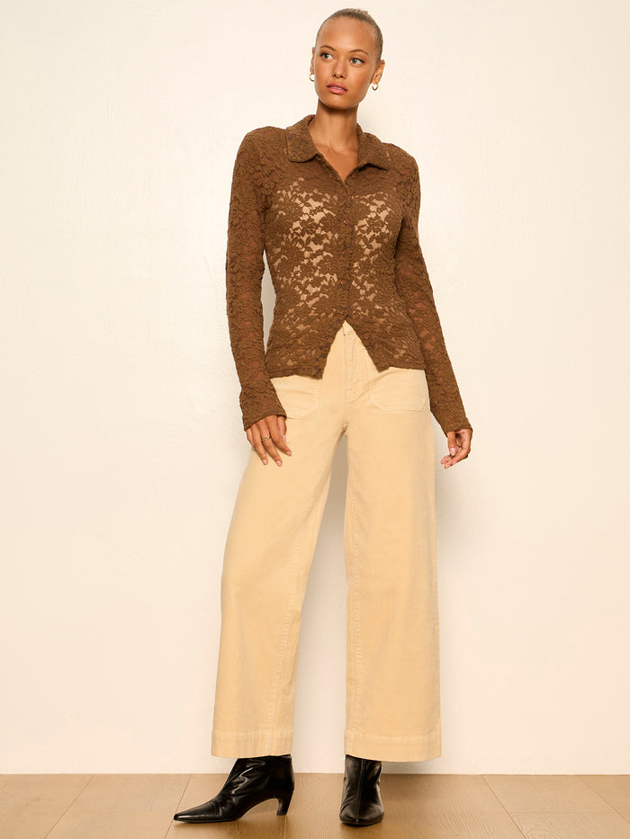 Chelsea Wide Leg Pant Light Goldie