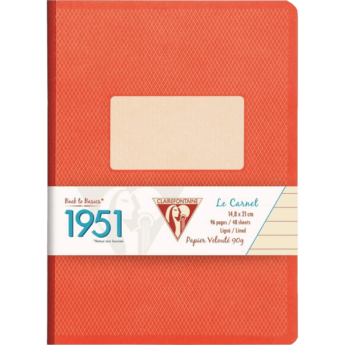 Clairefontaine 1951 Clothbound Notebook Red 5 ¾ X 8 ¼ Lined - Pen Boutique Ltd