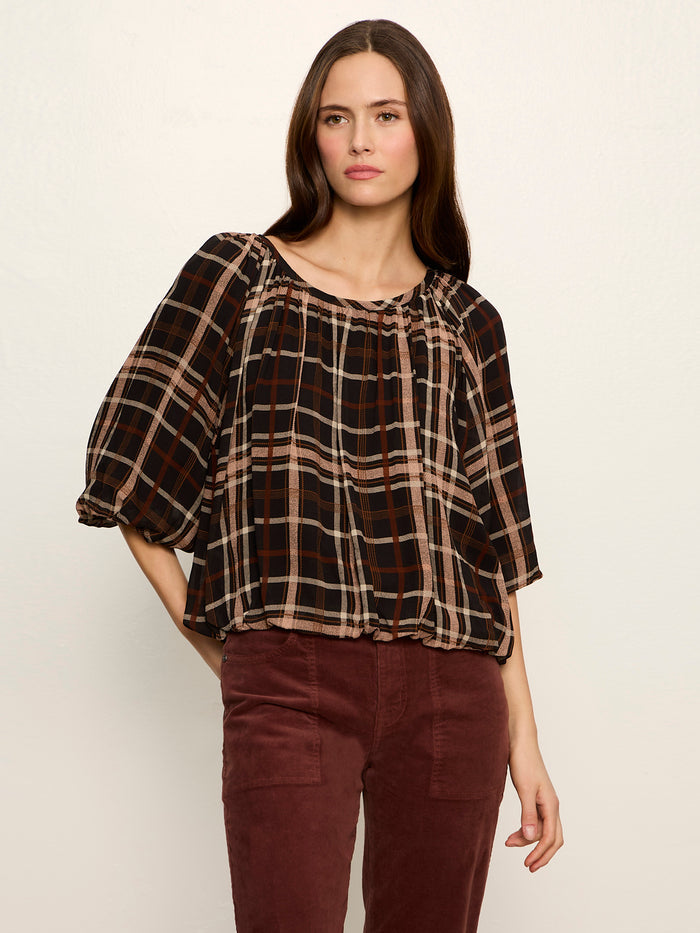 Cloud Nine Top Cinder Plaid