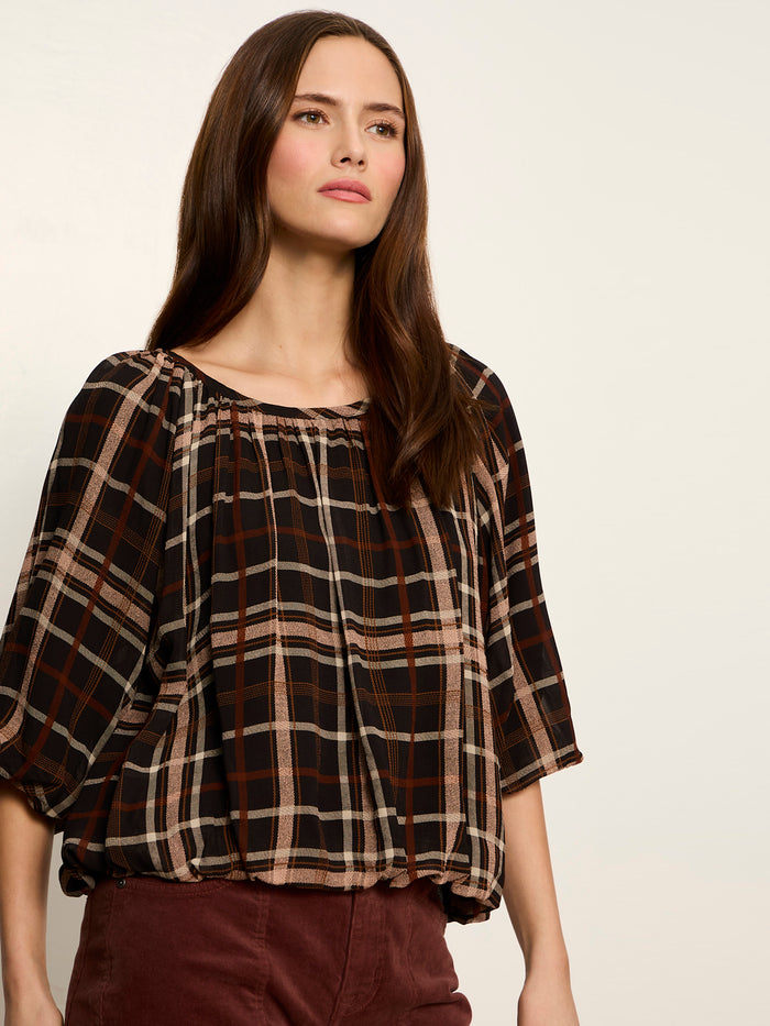 Cloud Nine Top Cinder Plaid